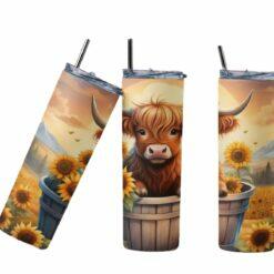 Bath Highland Cow 20oz Tumbler