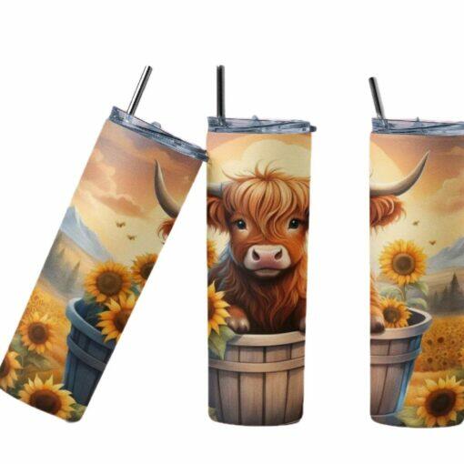 Bath Highland Cow 20oz Tumbler