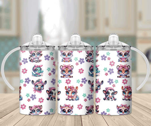 Cartoon Baby Cows 12oz Sippy Cup