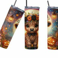 Highland Cow Halloween Tumbler