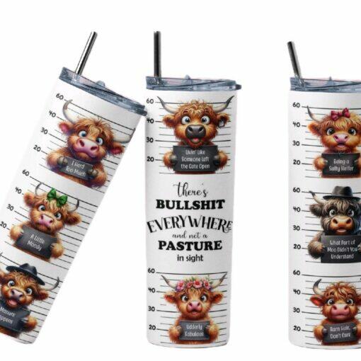 Highland cow Sayings 20oz Tumbler