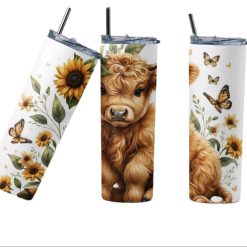 Highland cow Butterfly's Tumbler