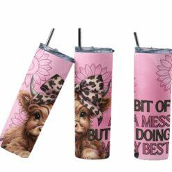Highland cow Quote 20oz Tumbler
