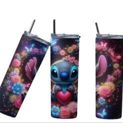 Stich Heart Shaped 20oz Tumbler