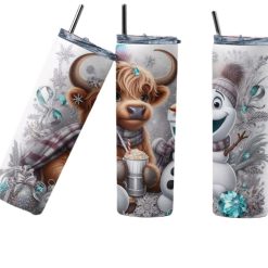 Highland Cow and The Snowman