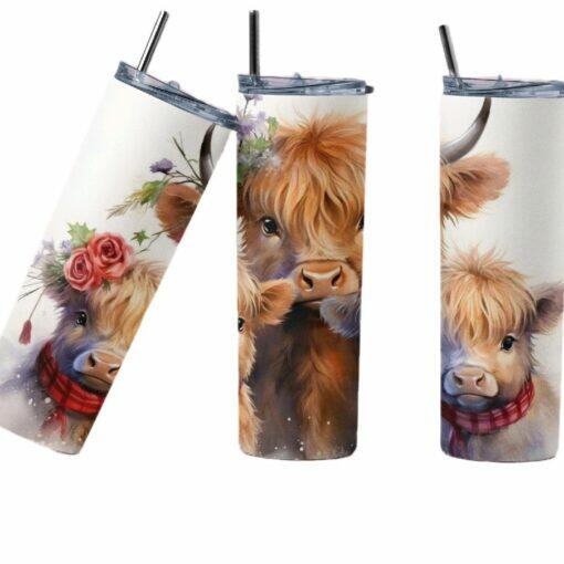 Highland Cow 3 20oz Tumbler