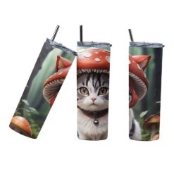 Mushroom Cat 20oz Drinks Tumbler