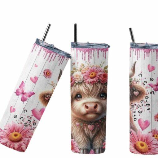 Cute Highland Cow 20oz Tumbler