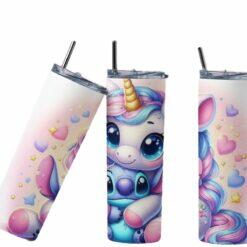 Stich And Unicorn 20oz Tumbler