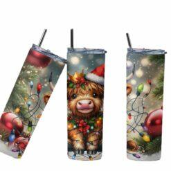 Highland Cow Crimbo Tumbler