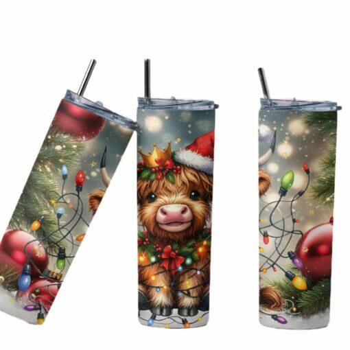 Highland Cow Crimbo Tumbler