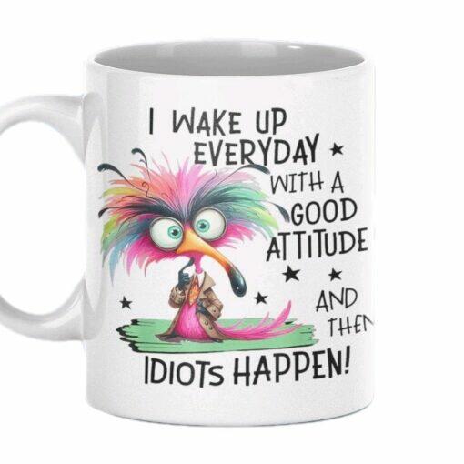 Funny Idiots Happen 11oz Mug