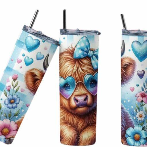 Cute Highland Cow 20oz Tumbler