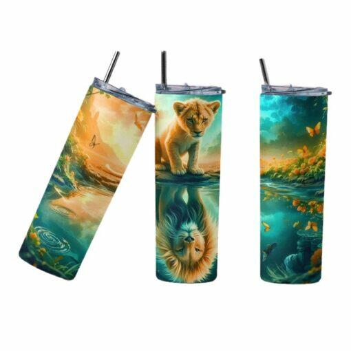 Animal Baby Lion 20oz Tumbler