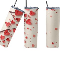 Alternative view of Love Heart Pattern 20oz Tumbler