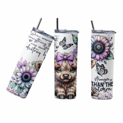 Highland Cow Quote 20oz Tumbler