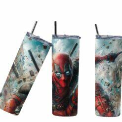 Superhero Dead-pool 20oz Tumbler