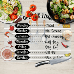 Opening Times Chopping Board
