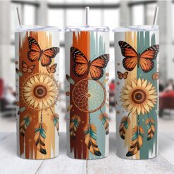 Boho Butterfly's 20oz Tumbler