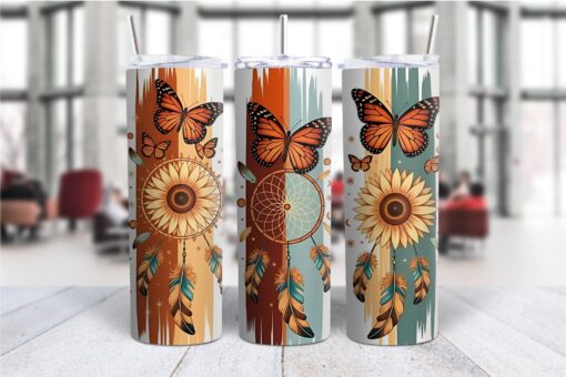 Boho Butterfly's 20oz Tumbler