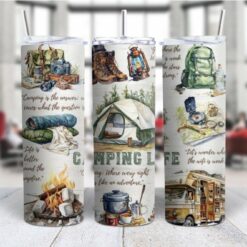 Camping Themed 20oz Tumbler