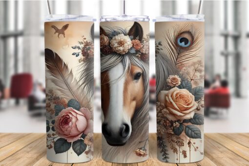 Horse & Rose 20oz Tumbler