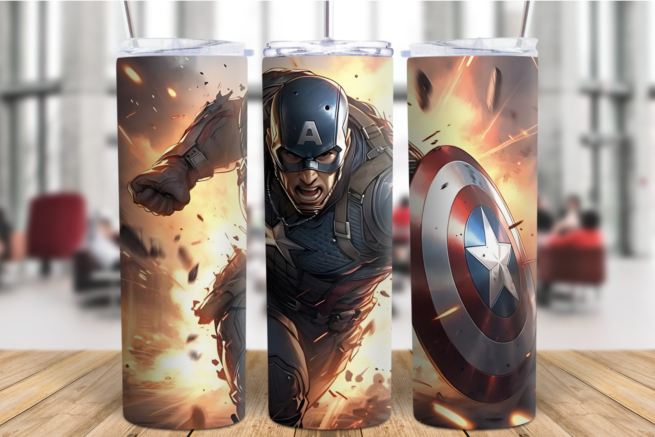 Captain America 20oz Tumbler - Image 3
