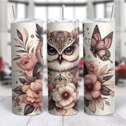 Boho Owl Design 20oz Tumbler