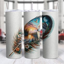 Wolf Feather II 20oz Tumbler