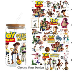 Toy Story UV DTF 16oz Libbey Cup
