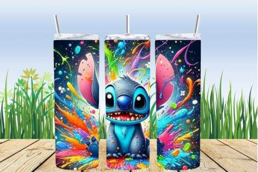Paint Splash Stich 20oz Tumbler