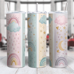Boho Rainbows Skinny Tumbler