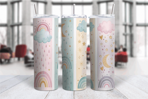 Boho Rainbows Skinny Tumbler