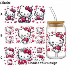 Cartoon Kitty UV DTF Libbey Cup