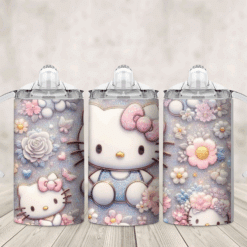 Cartoon Kitty Sippy Cup Tumbler