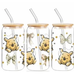 Pooh UV DTF 16oz Libbey Cup