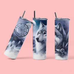 Snow Wolf 20oz Drinks Tumbler