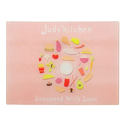 Toughened Glass Chopping Board - Chinchilla finish - Large